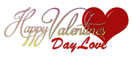 День Святого Валентина каллиграфия PNG изображения фон
