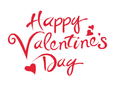 Valentines Day Calligraphy PNG Photo