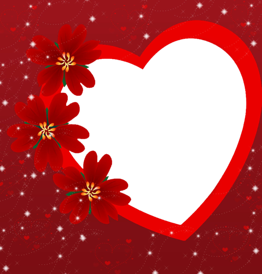 Marco de corazón del día de San Valentín PNG photo