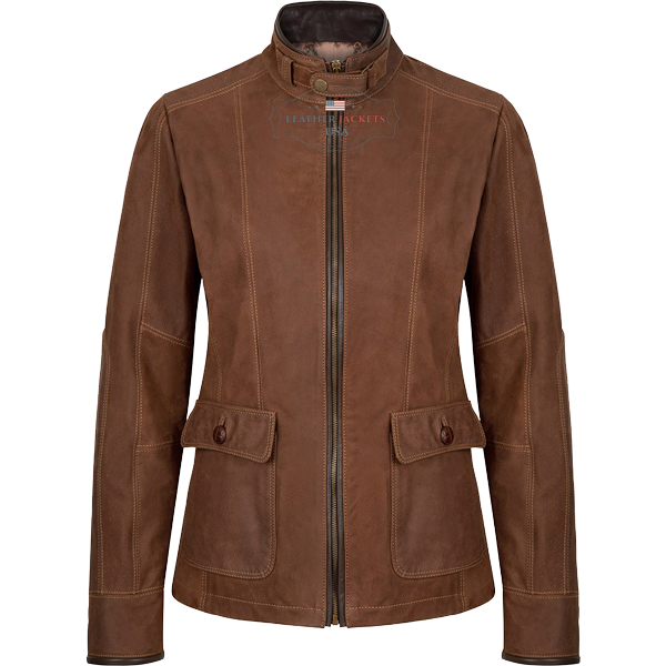 Women Leather Jacket PNG Picture