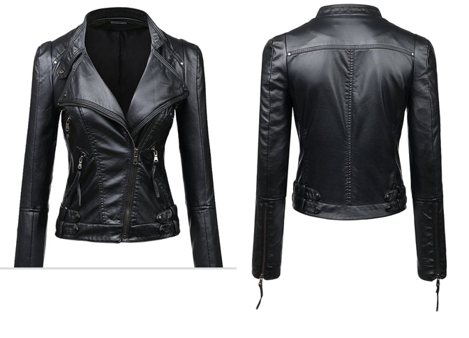 Women Leather Jacket PNG Transparent Image