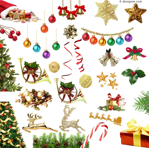 Elementos de Navidad Imagen PNG gratis