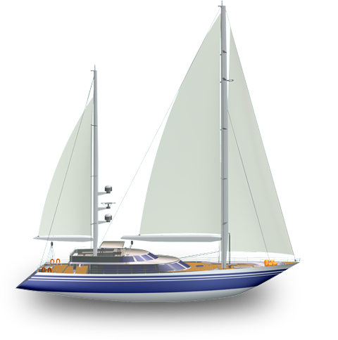 Immagini trasparenti di navigazione yacht