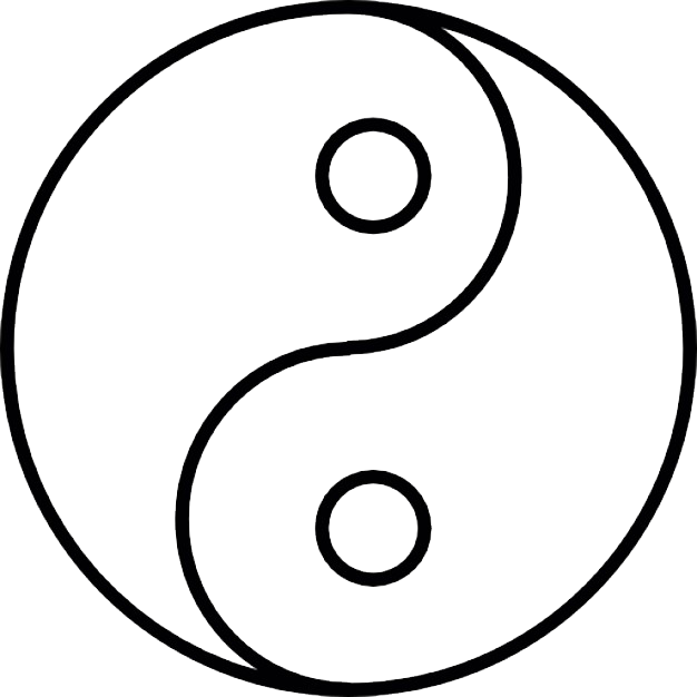 Image PNG yin et yang avec fond Transparent