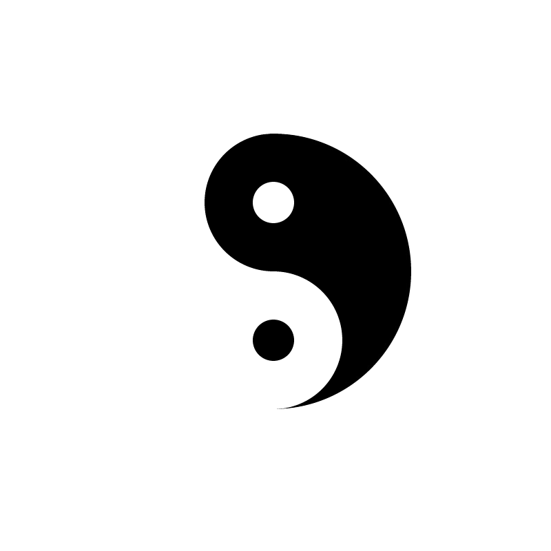 Immagini trasparenti yin e yang