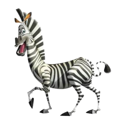 Imagem transparente de zebra