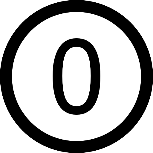 Zero Number PNG Image Background