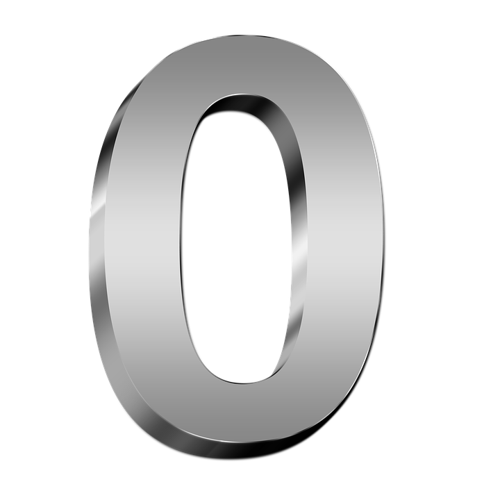 رقم صفر خلفية شفافة PNG