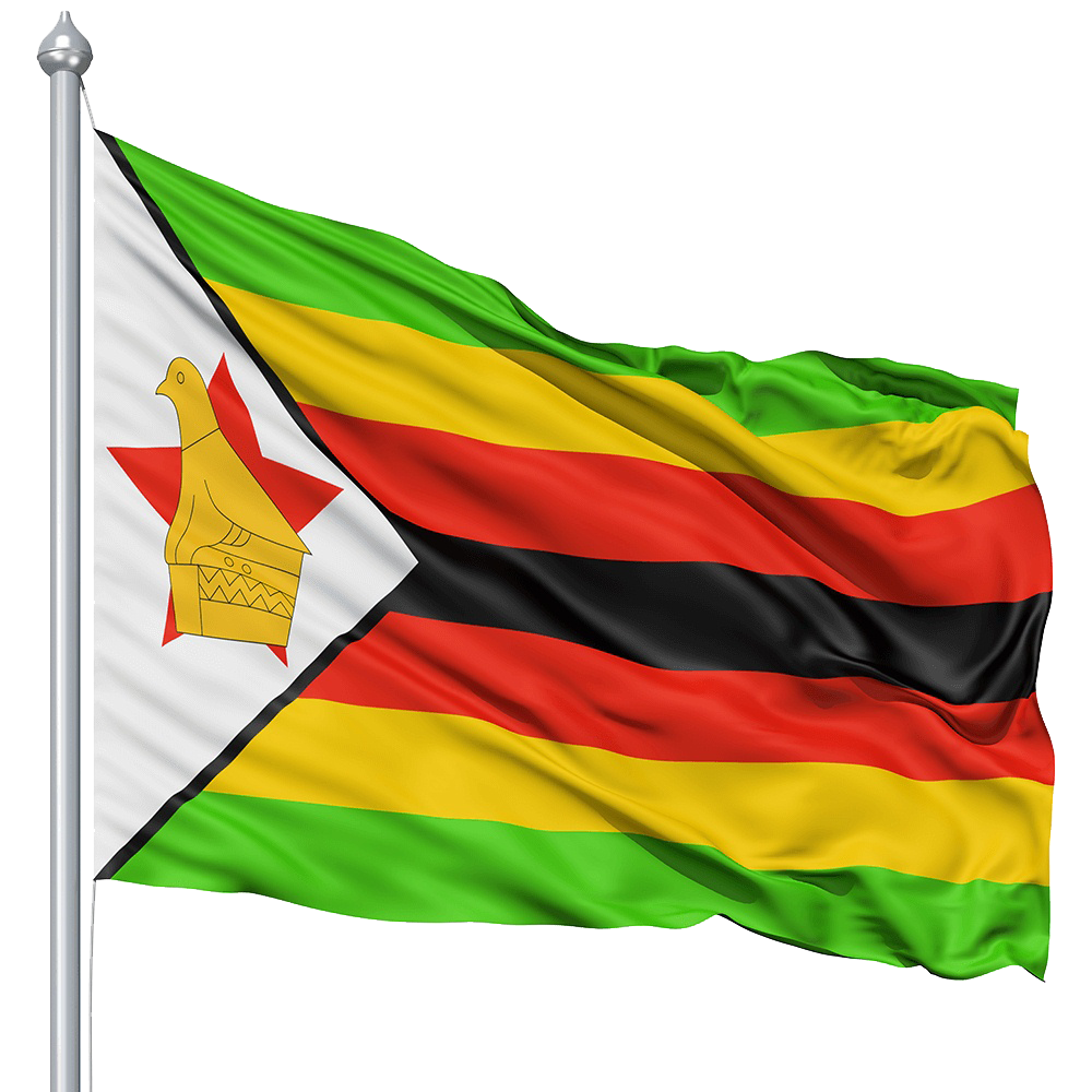Zimbabwe bandeira transparente fundo PNG