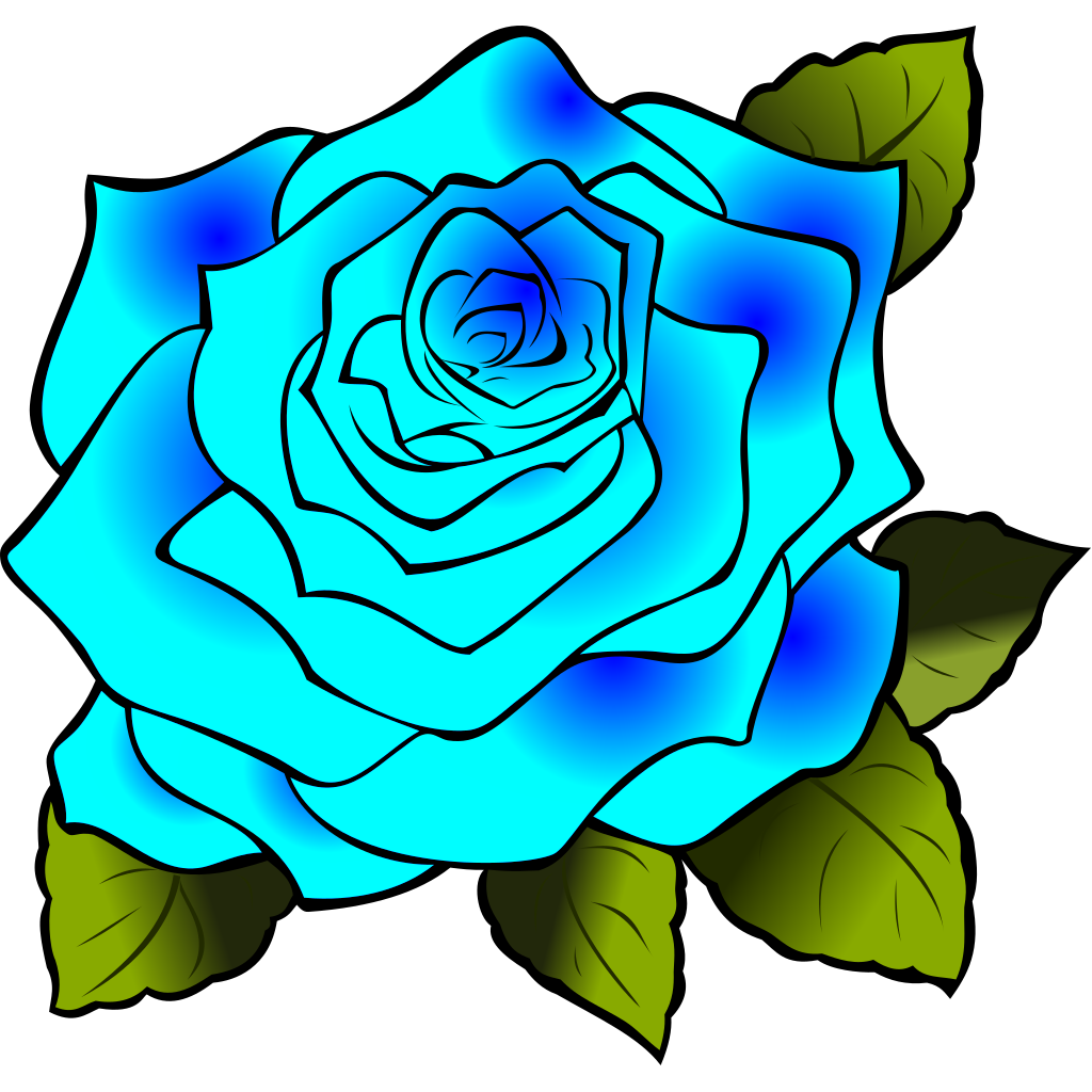 Синяя роза PNG скачать бесплатно