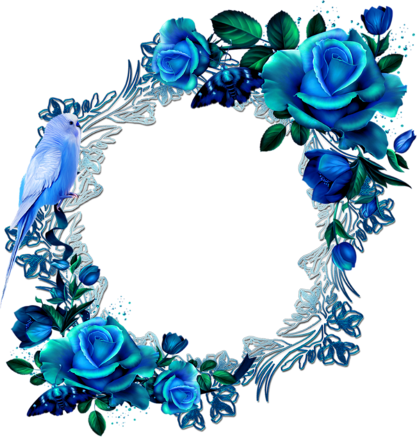 Bleu rose PNG image de haute qualité