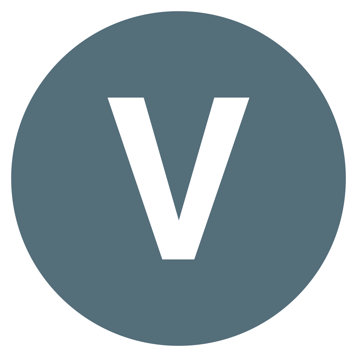 Blue V Logo PNG Image Background