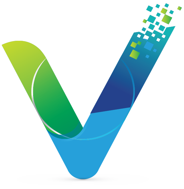Blue V Logo PNG Gambar