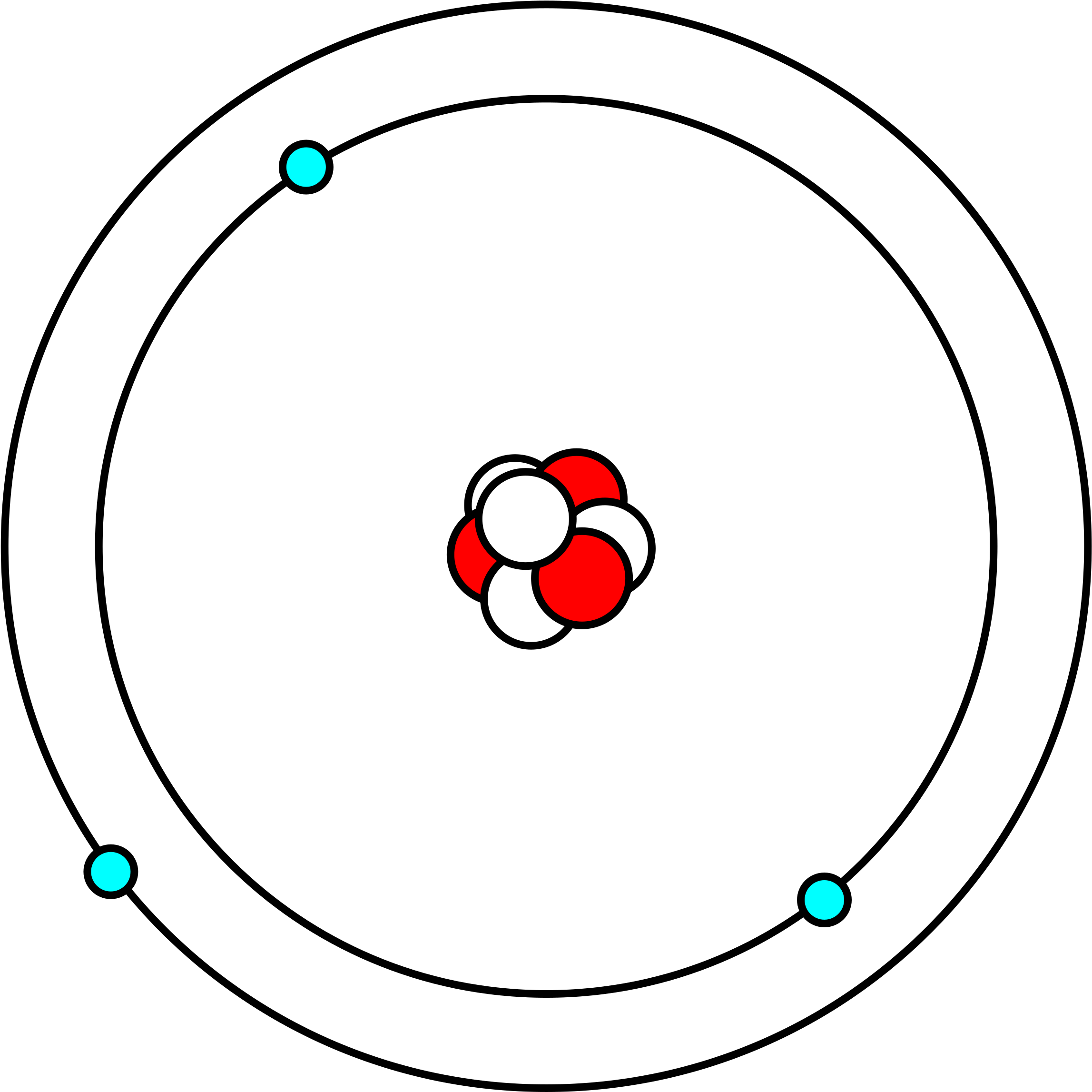 Modello Bohr dellimmagine di PNG di alluminio
