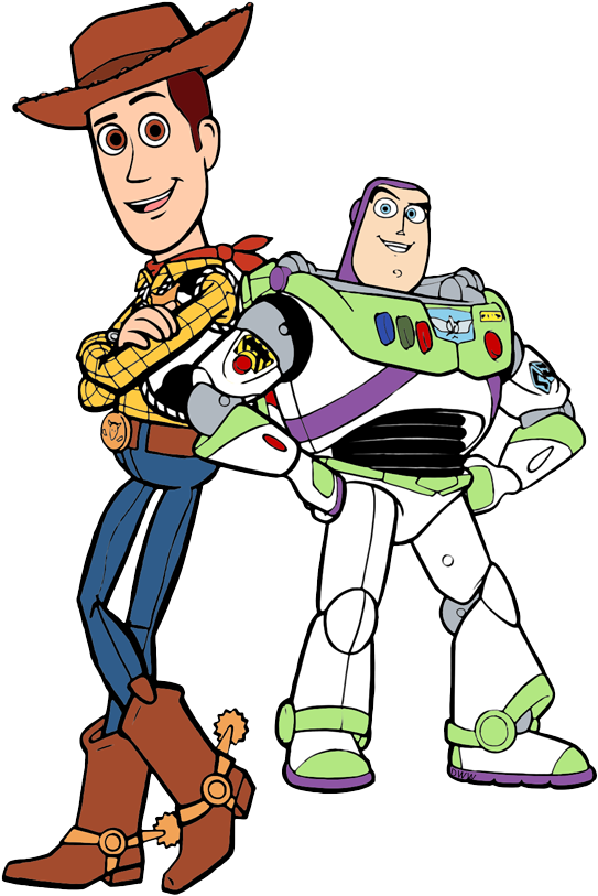 Buzz en Woody PNG Image Transparante achtergrond