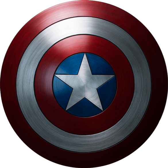 Captain America Shield Metal PNG Download Image