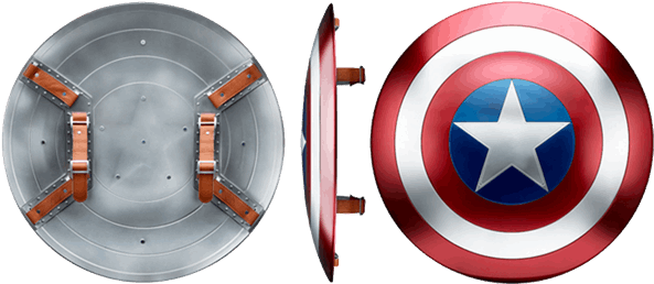 Captain America Shield Metal PNG Image Background
