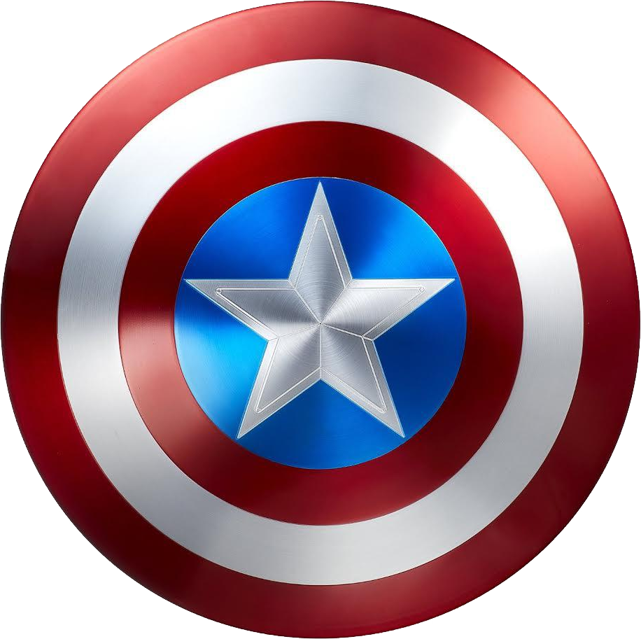 Captain America Shield Metal PNG Image