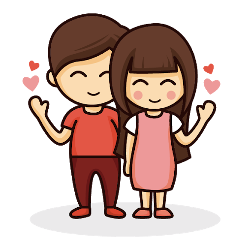 Cartoon Love Drawing Transparent Background PNG