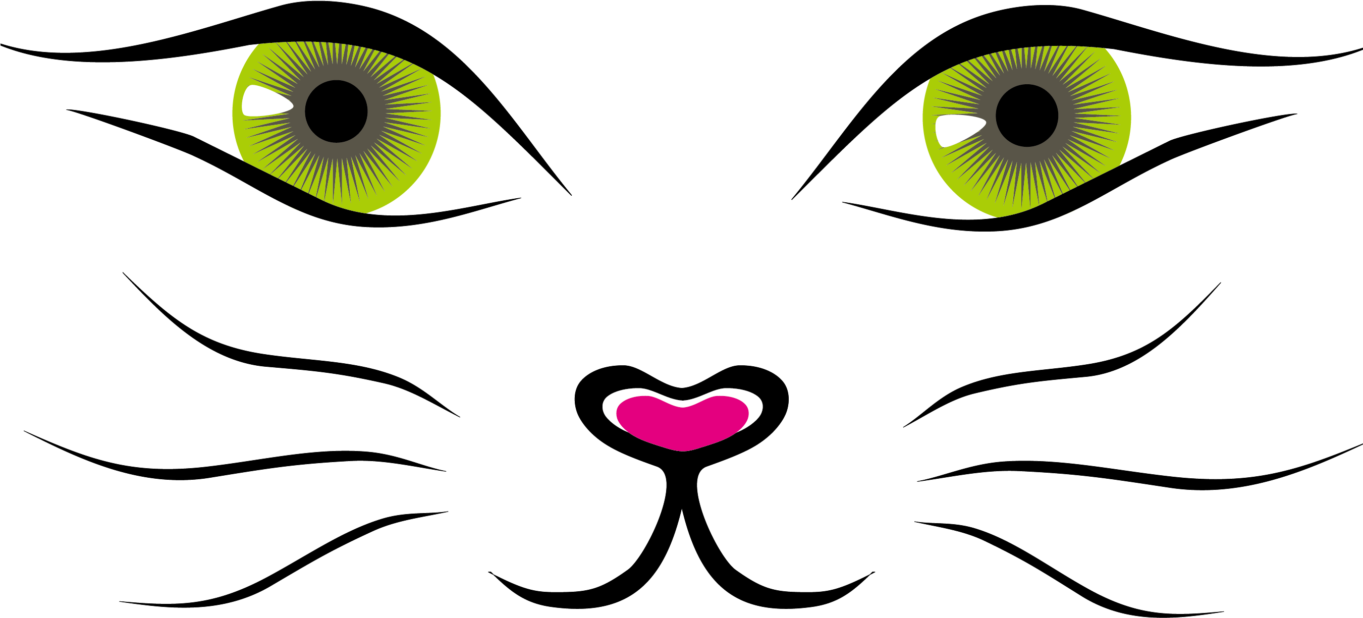Кошка мультфильм лицо скачать прозрачное изображение PNG