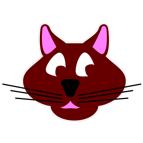 Cat Cartoon Face PNG Background Image
