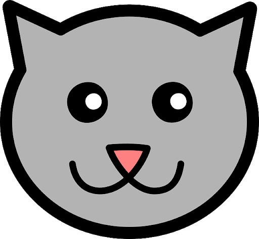 고양이 만화 얼굴 PNG 이미지 투명