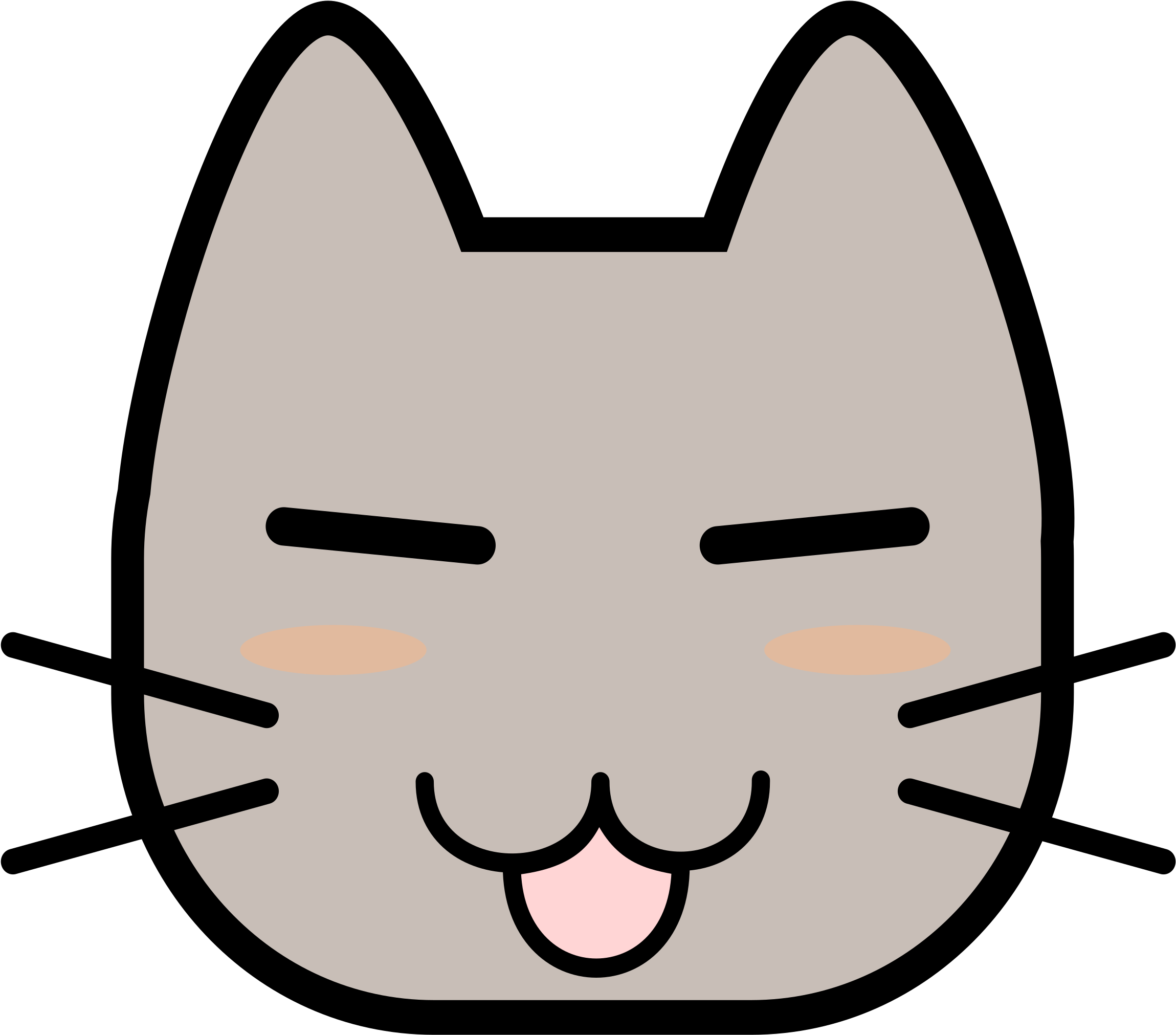 Cat Cartoon Face PNG Transparent Image