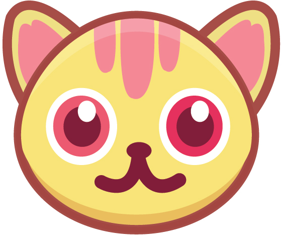 Cara de dibujos animados de gato Transparente