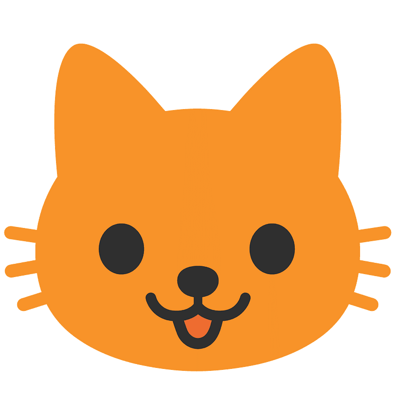 Cat Face Emoji PNG High-Quality Image