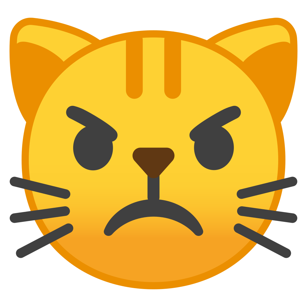 Cat Face Emoji PNG Transparent Image
