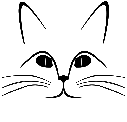Katze Gesicht PNG-Bild transparent