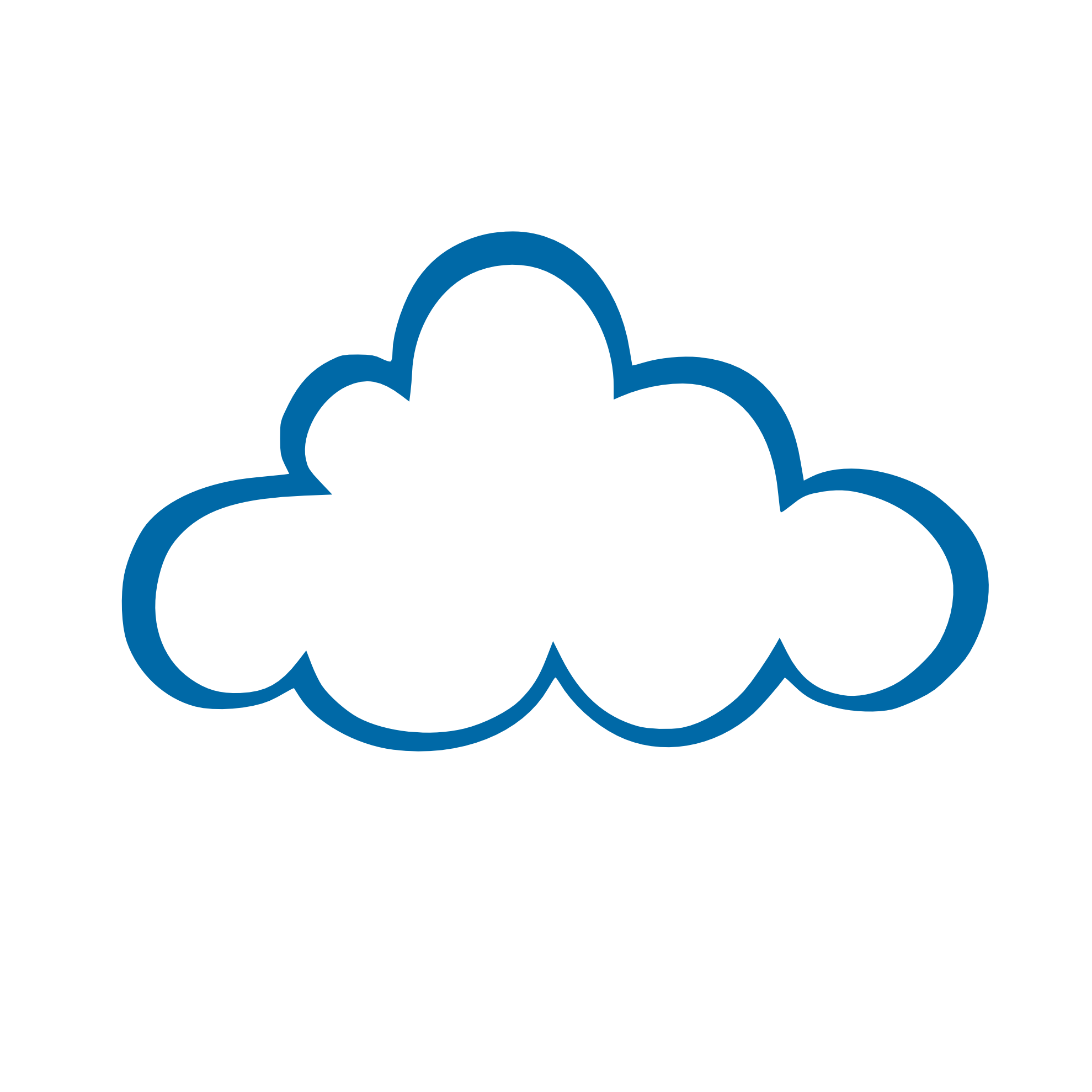 Cloud Outline PNG High-Quality Image