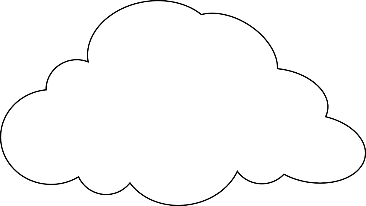 Облачный контур PNG картина