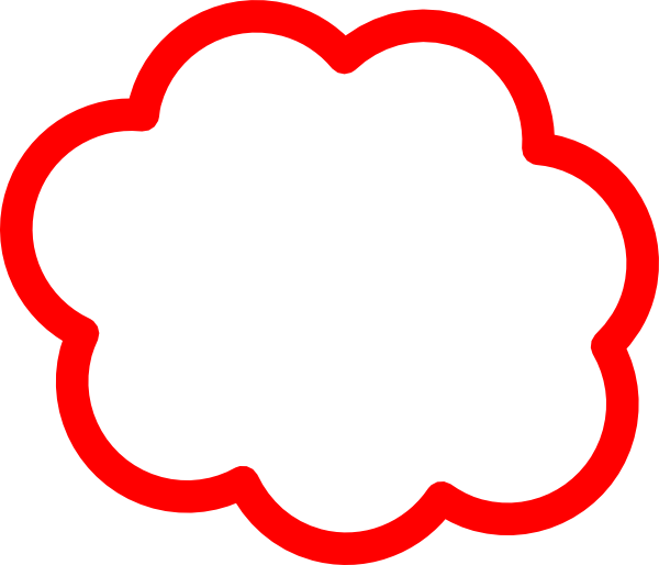 Cloud Outline PNG Transparent Image