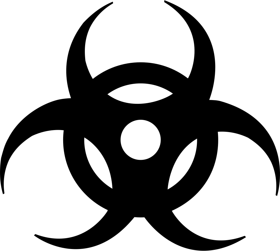 Logotipo legal do símbolo do biohazard transparente