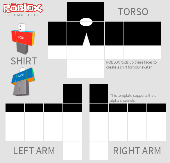 Modèle de chemise ROBLOX cool PNG image de fond