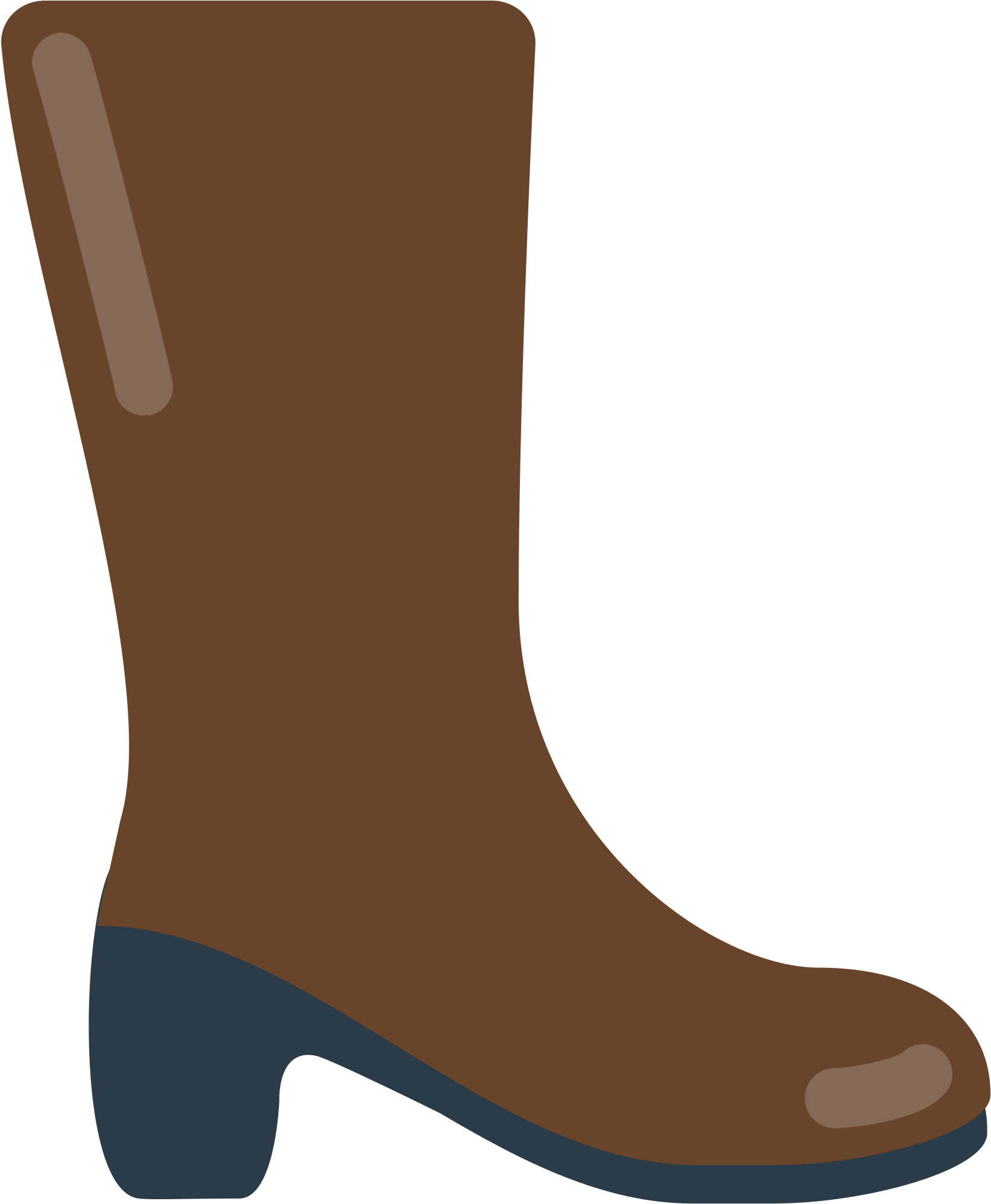 Cowboy Boot Emoji PNG Image Background
