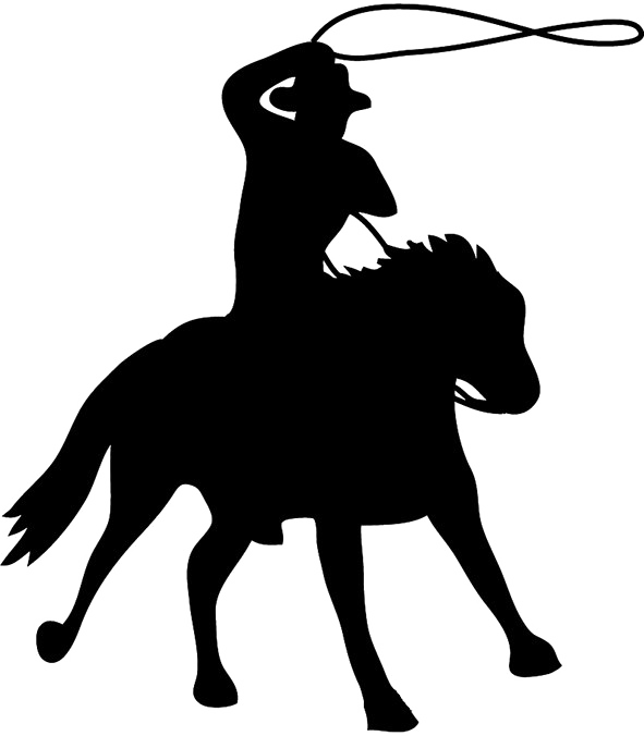 Imagem de fundo de PNG silhueta de cowboy