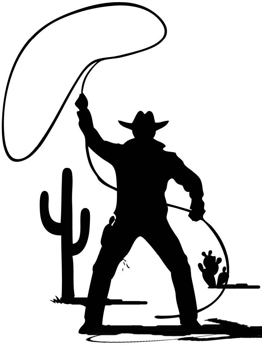 Cowboy Silhouette PNG Image Transparent