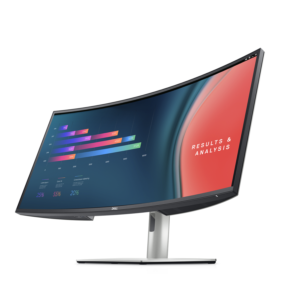 Dell UltraSharp Monitor breedbeeld Transparant Beeld