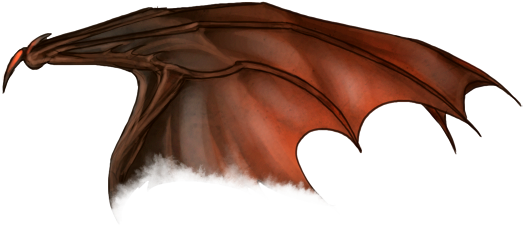Vista lateral de Wings de demonio PNG descargar imagen