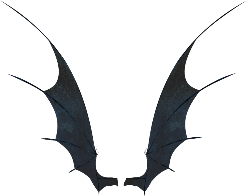 Vista lateral de alas de demonio imagen PNG
