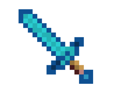 Diamond Sword Minecraft Free PNG Image