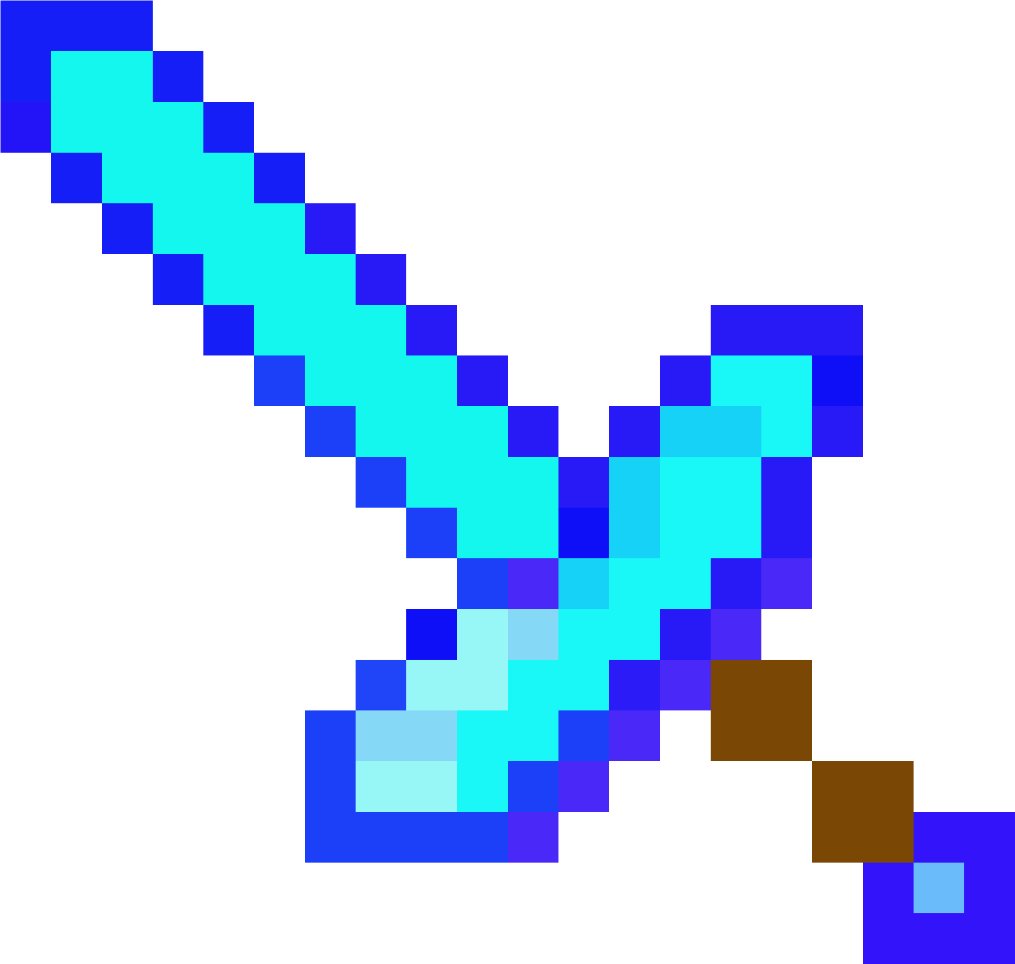 Diamond Sword Minecraft PNG Image Background