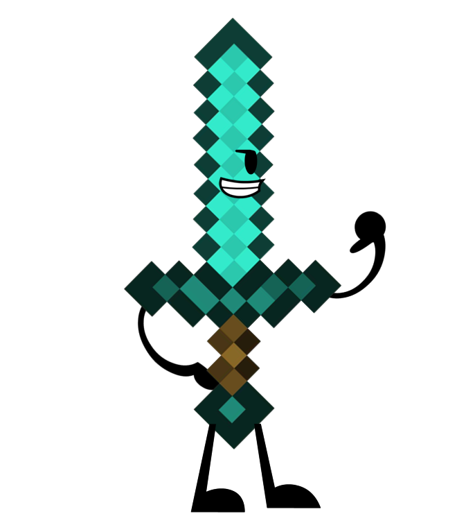 Алмазный меч Minecraft PNG Image
