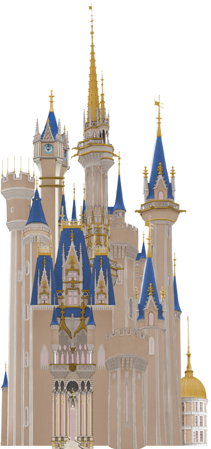 Imagens transparentes do castelo da Disney