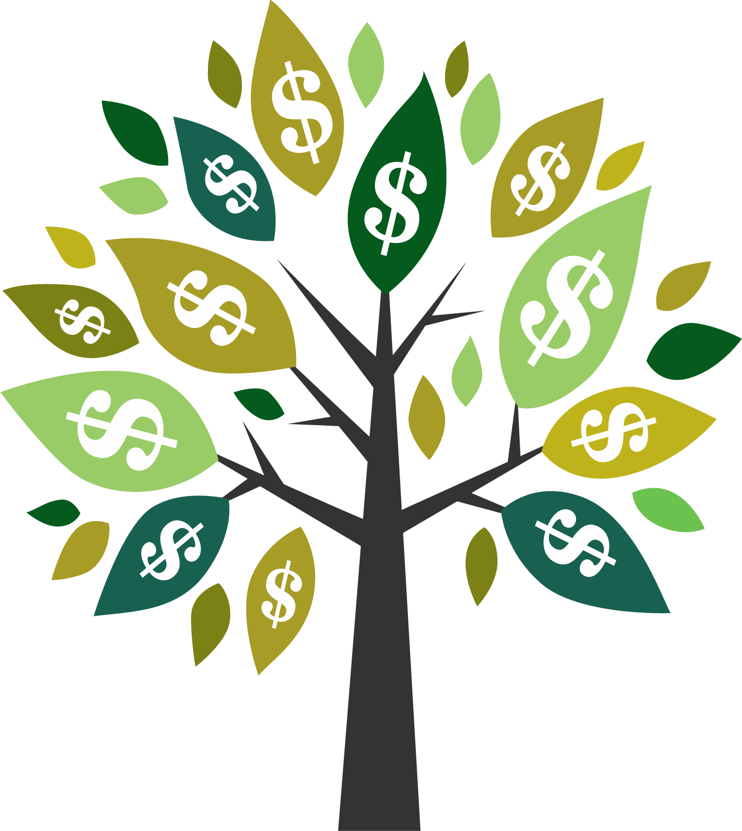 Dollar-Baum-Logo-freies PNG-Bild