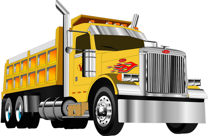 Dump truck latar belakang Transparan PNG
