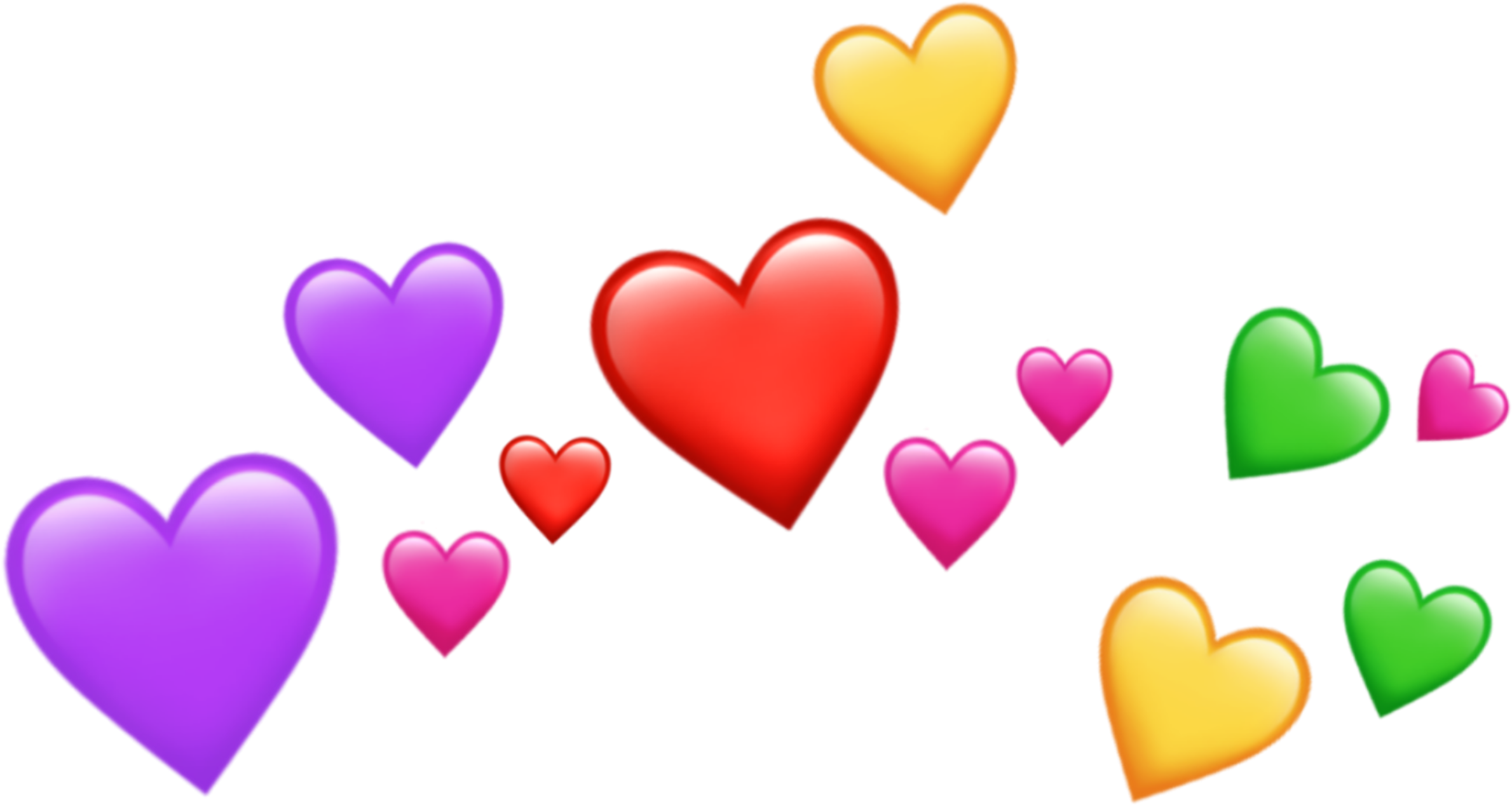 Fundo de imagem de PNG de coração emoji