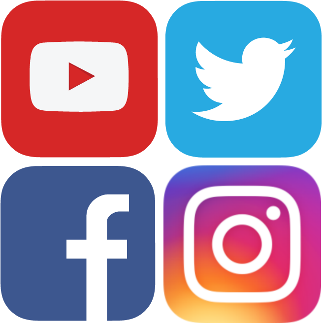 Facebook Instagram YouTube logo Kostenloses PNG-Bild